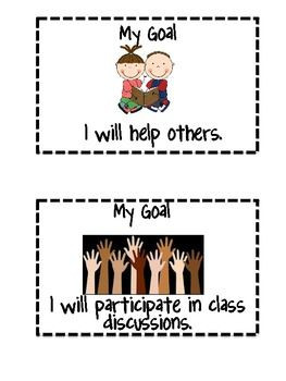 students reach personal goals students will choose a weekly goal and ...