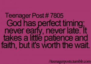 Timing is everything