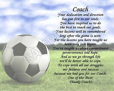 ... SOCCER COACH PERSONALIZED PRINT POEM END OF THE YEAR APPRECIATION GIFT