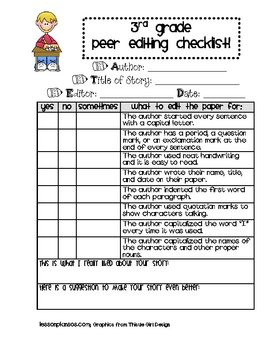 ... .com/Product/3rd-Grade-Peer-Editing-Checklist-Conventions Like