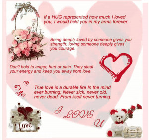 ... represented how much i love you i would hold you in my arms forever