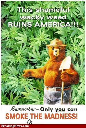 Smokey Bear Political Advertisement Against Marijuana