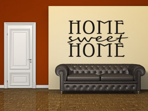Home Sweet Home Quote Wall Stickers Wall Art Decal Transfers