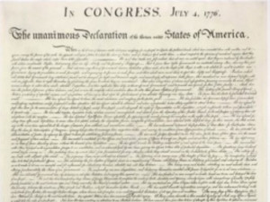 The Declaration of Independence, signed July 4, 1776, by the Second ...