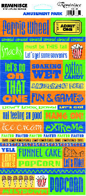 Product Index > Theme Park Quotes Cardstock Scrapbooking Stickers