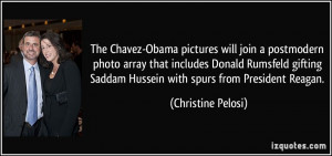 ... Saddam Hussein with spurs from President Reagan. - Christine Pelosi