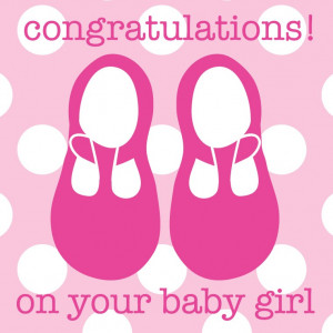 Congratulations On Your Baby Girl Greetings Card £1.99