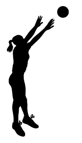 Volleyball Setting Silhouette Volleyball player silhouette 2 ...