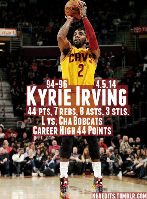 Kyrie Irving scores career high 44 points vs Bobcats