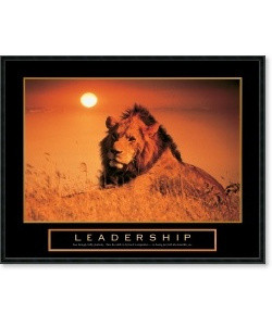 Framed Inspirational on Leadership Lion Framed Motivational Art Print ...