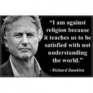 am against religion, Dawkins Quote Magnet