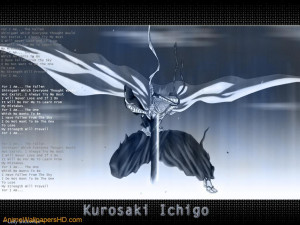 Download Bleach wallpaper, 'Ichigo Poem'.