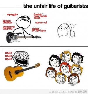 Funny or Odd Guitar Pictures and Cartoons.