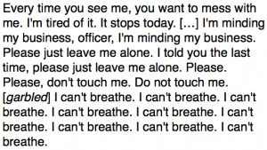 Eric Garner last words quote Twitter imgur