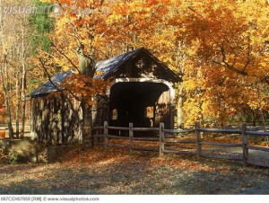 Covered Bridges In New England Fall