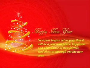 New Year begins, let us pray that it will be a year with peace ...