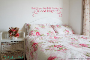 Wall Word Sticker: Sweet Dreams, Sleep Tight, We Love You, Good Night ...