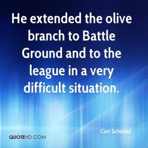 Curt Scheidel - He extended the olive branch to Battle Ground and to ...