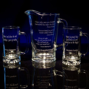 Great Drinking Quotes Pitcher Set