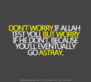 If allah test you