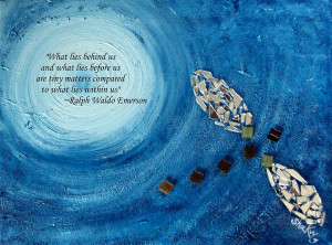 runaway Featuring Ralph Waldo Emerson Quote Painting