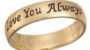Engraving your wedding ring with love quotes, a special date or the ...