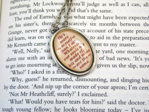 Wuthering Heights Necklace Quote Emily Bronte Silver - SOULS - Red ...