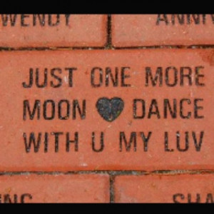 Just one more moon dance with u my love !!! Too sweet, this is a brick ...