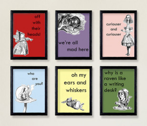 Alice in Wonderland 5x7 Quotes | Art Print Set | Kids Room | Nursery ...
