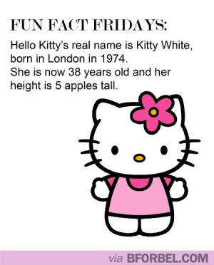 for bel: Fun Fact Fridays: Hello Kitty's real name!