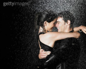 Love Couple in Rain