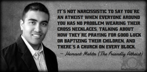 ... that #atheists are arrogant or narcissistic or worship themselves