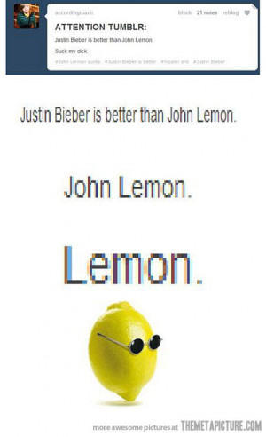 funny Lemon with Glasses John Lennon