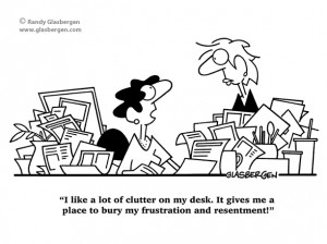 Clutter Cartoons: disorganized, desk clutter, cleaning clutter ...