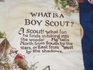 vintage scouting piece with quote