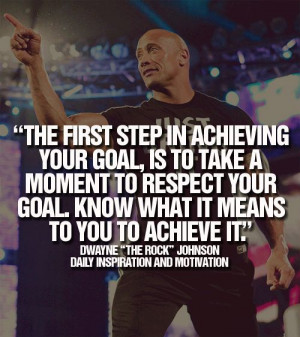 The rock, inspirational quote.