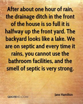 ... use the bathroom facilities, and the smell of septic is very strong