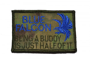 ... Blue Falcon 3x2 Police Military Morale Funny Patch - Multiple Colors