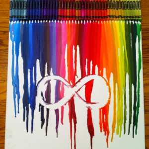 ... Infinity Signs, Crayonart, Gift Ideas, One Direction, Crayons Canvas