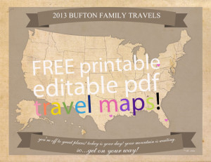 Free Printable Editable Travel Maps