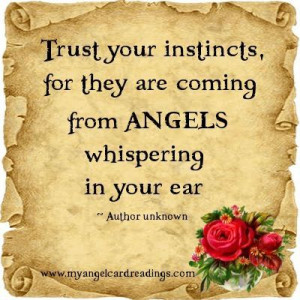 Angels.... yes.... trust & patience. Set my intention and see if the ...