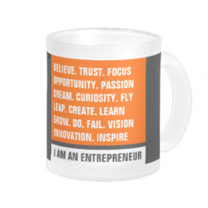 ... Color Blocks Entrepreneur Quotes 10 Oz Frosted Glass Coffee Mug