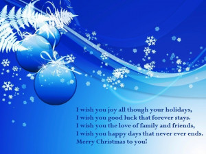 wish you joy all though your holidays,
