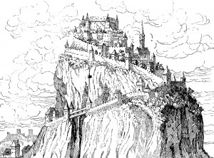 Medieval Castle Drawing Art