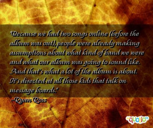 Because we had two songs online (before