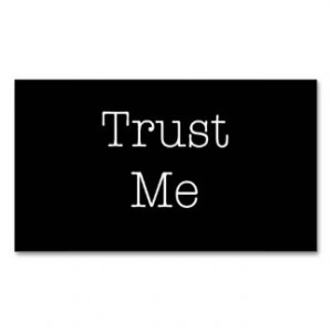 Trust Me Quotes Inspirational Faith Quote Business Card Template