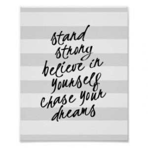 Stand Strong, Be Yourself Motivational Quote Print