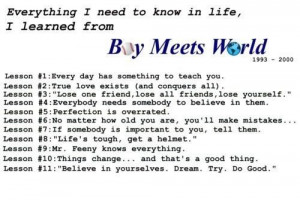 Lessons from boy meets world