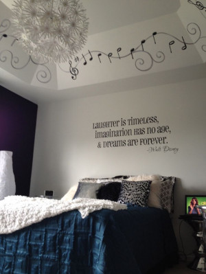 Teen Bedrooms, Teen Bedroom Wall Quotes, Teen Disney Bedroom, Girls ...