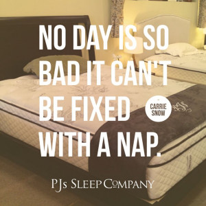 No day is so bad it can't be fixed with a nap- Carrie Snow